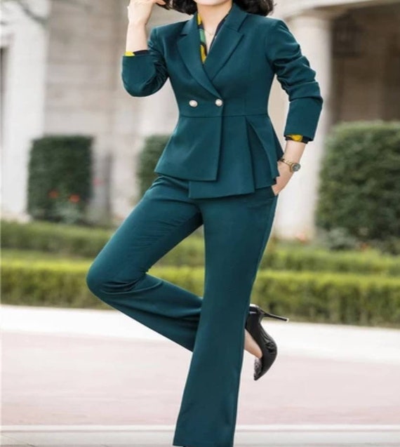 Green Suit for Women/two Piece Suit/top/womens Suit/womens Suit Set/wedding  Suit/ Womens Coats Suit Set -  Denmark