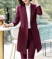 Red wine suit for women/two piece suit/top/Womens suit/Womens Suit Set/Wedding Suit/ Women’s Coats Suit Set 