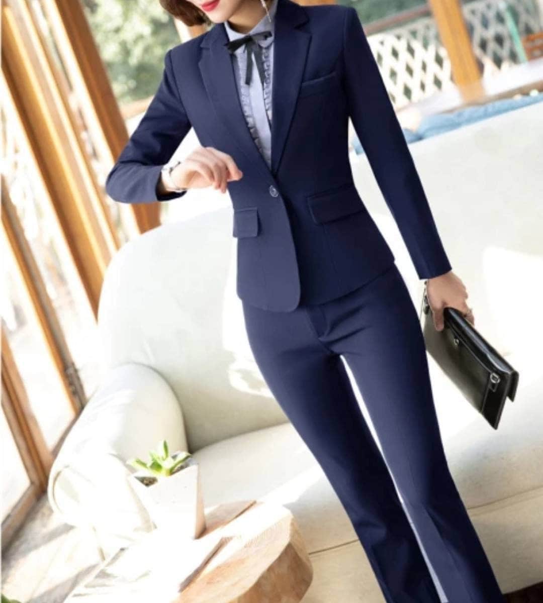 Royal Blue Women Suits 2 Pcs Wide Leg Office Lady Party Prom Outfits For  Wedding | eBay