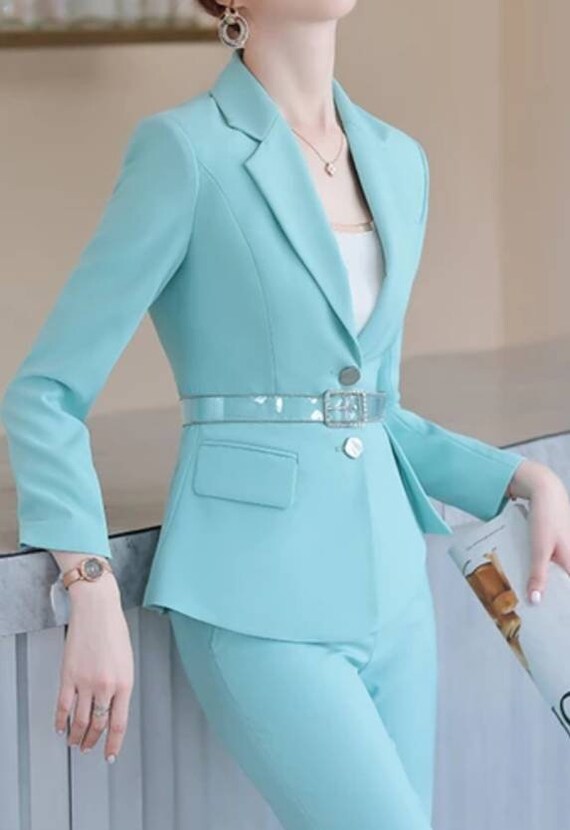 Green Suit for Women, Three Piece Suit, Top, Womens Suit, Womens