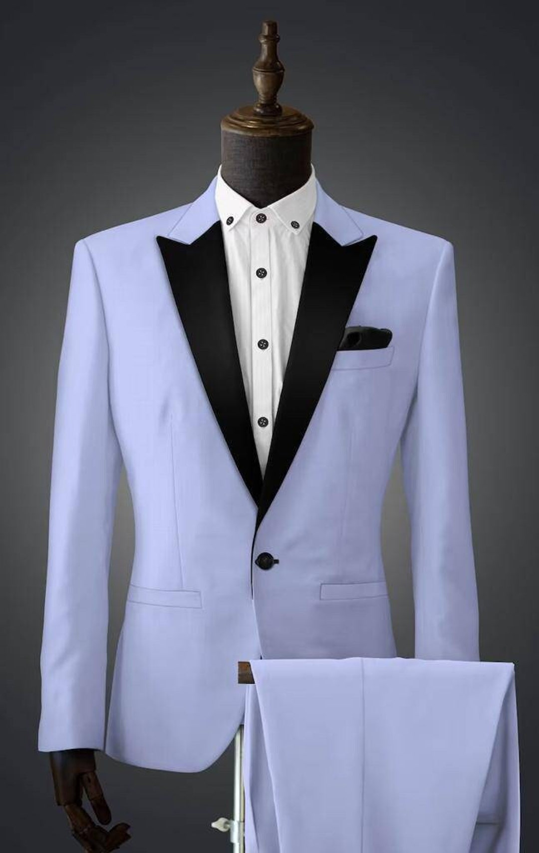 Sky Blue Suits for Men, Men Suits 2 Piece, Slim Fit Suits, Dinner Suit