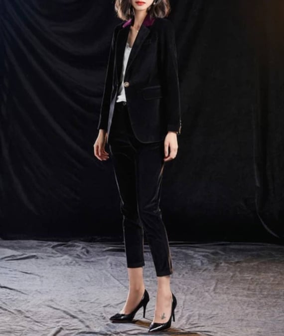 Black Party Wear Velvet Suit Pent Dupatta Set – Ville Fashions