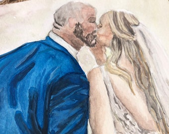 Wedding Portraits | Couple Portraits | Engagement Portraits | Custom | Watercolor | Hand Painted