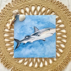 Shark Watercolor Print | Home Decor Print | Shark Print | Nursery Decor Print | Office Decor Print | Gift For Him | Ocean Theme Print
