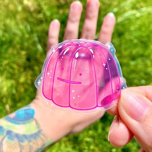 Mimic Jello Sticker - Transparent Sticker - Vinyl Sticker - Waterproof - Gelatin - Jelly - Pokejello