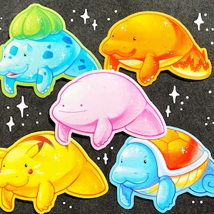 Monster Manatee Stickers: Series 6 Waterproof Transparent Art - Human Made