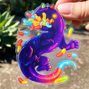 Gummy Worm Monster Sticker - Transparent Sticker - Candy Gore Sticker