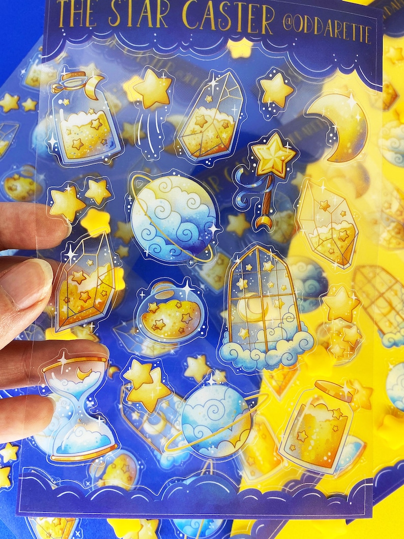 Star Caster Sticker Sheet: Transparent Planets, Potions, and Magic - Etsy