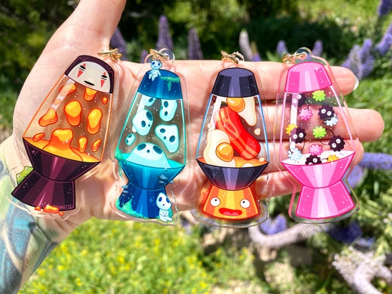 Lava Lamp Acrylic Keychain: Fire Demon, Candy Sprites, Forest Spirits