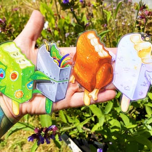Neo Isglassar Klistermärken - Genomskinliga Klistermärken - Glasspinnar - Angelic - Metalicious - Chickentastic - Appletastic - Glasspinnar - Petsite