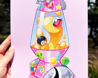 90's Nostalgia Lava Lamp - Millennialcore Illustration - 8x10in