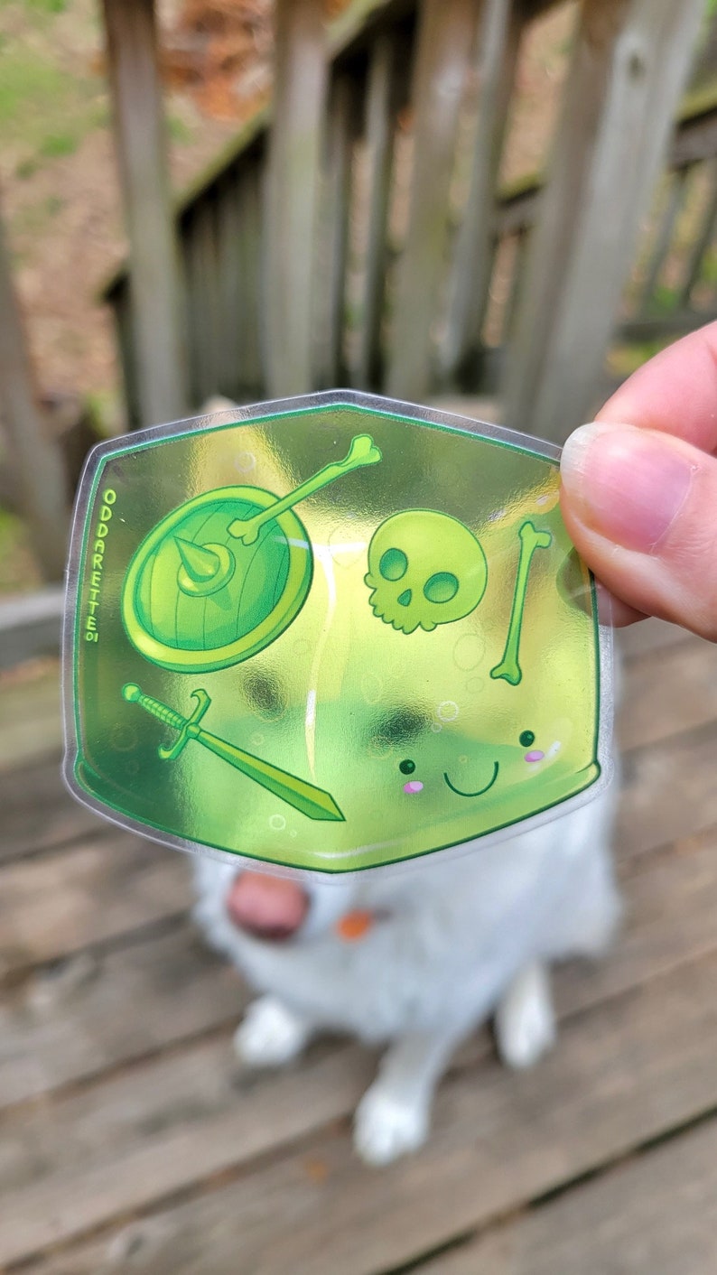 Gelatinous Cube Sticker Transparent Waterproof Vinyl Etsy