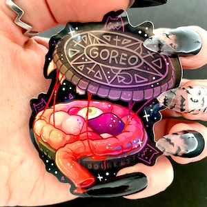 Goreo Sticker: Weird Food Monster Cookie - Waterproof Art