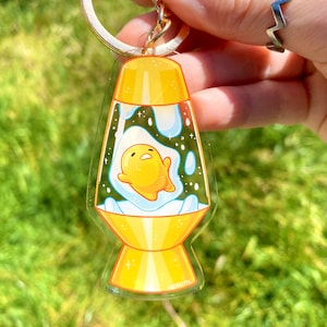 Depressed Egg Lava Lamp Keychain - Anime Fanart Acrylic Keychain