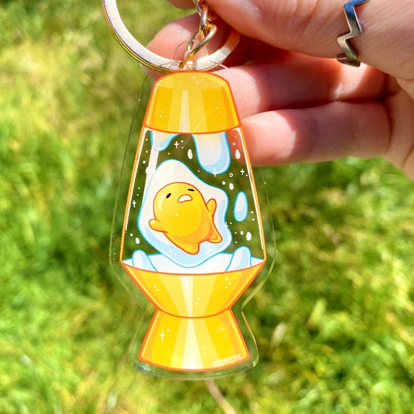 Depressed Egg Lava Lamp Keychain - Anime Fanart Acrylic Keychain