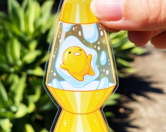 Egg Lava Lamp Sticker - Transparent Stickers - Depressed Egg