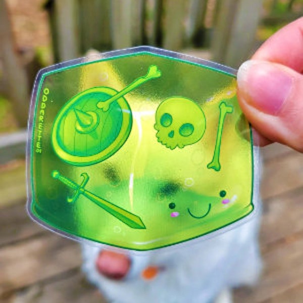 Gelatinous Cube Sticker - Transparent Waterproof Vinyl Stickers - Dishwasher Safe - Dungeons and Dragons - Role Playing Game - RPG Monsters