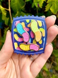 Gummy Worm Pin Set: Glitter Enamel Pins, Candy Collection