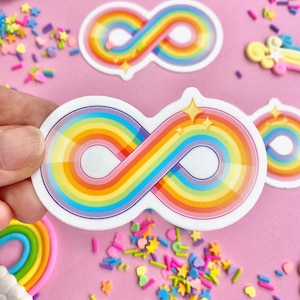 Pegatina Arcoíris Infinito: Vinilo LGBT Neurodiversidad