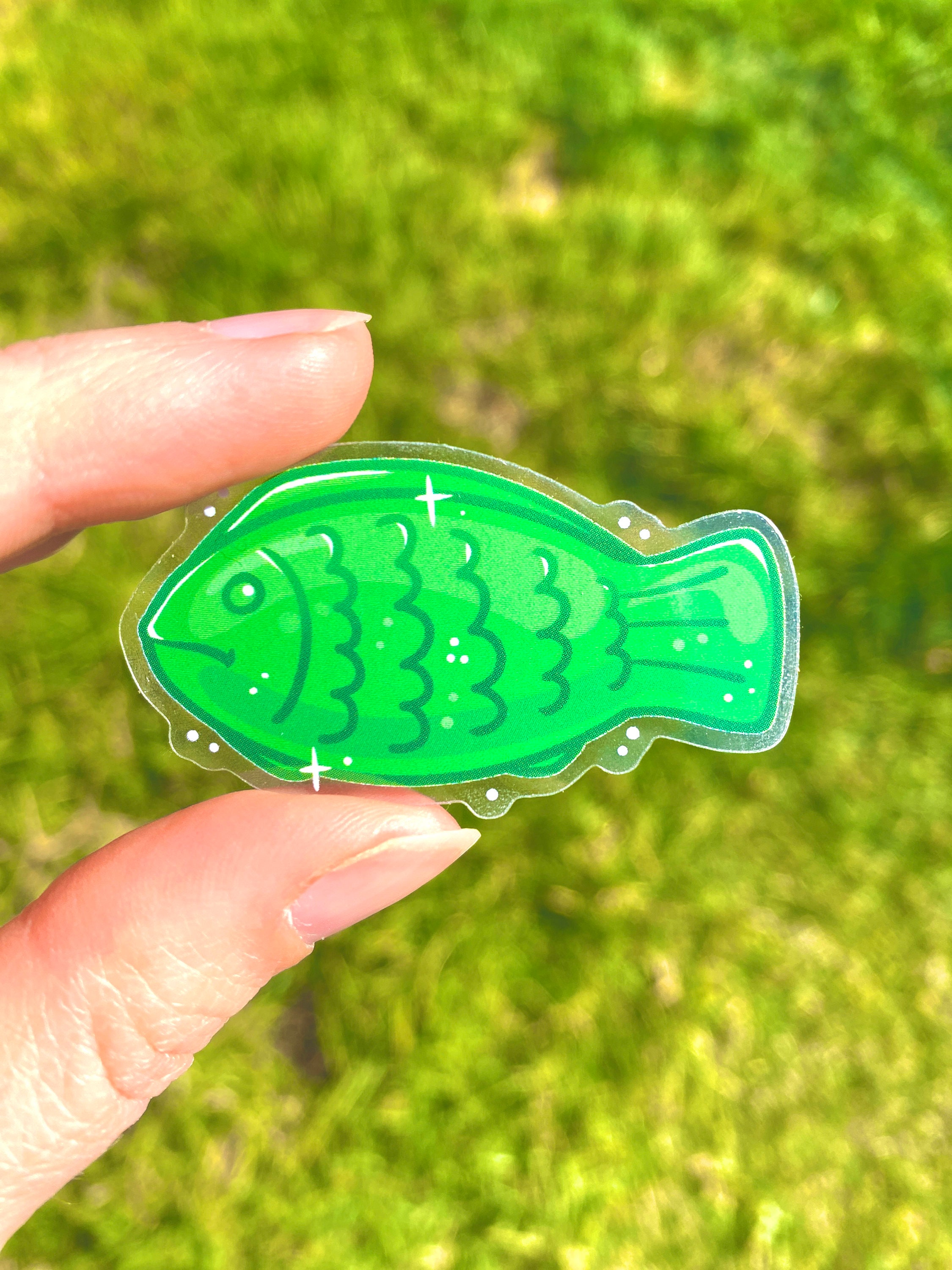Transparent Fish Sticker Food Fish Stickers: Transparent Waterproof Vinyl Decals - Etsy