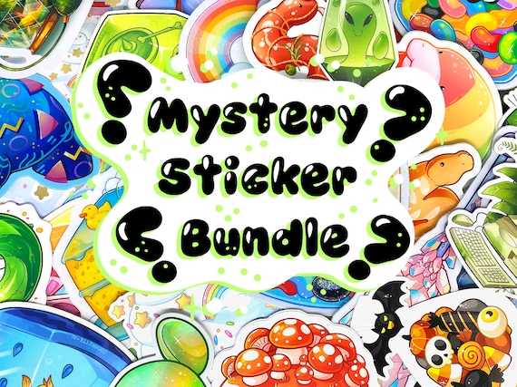 Mystery Sticker Grab Bag – Waterproof Vinyl Decals, Laptop Stickers