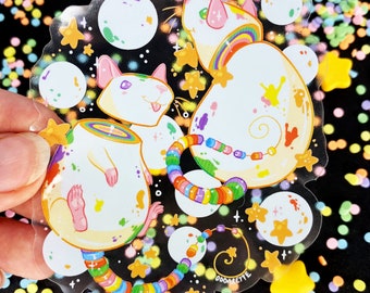 Jawbreaker Rats Sticker - Transparent Sticker - Vinyl Sticker - Waterproof - Pastel - Fantasy - Candy - Body Horror