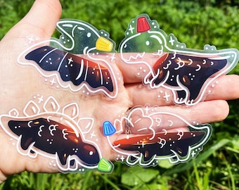 Dinosoy Stickers: Transparent Dinosaur Soy Sauce Stickers