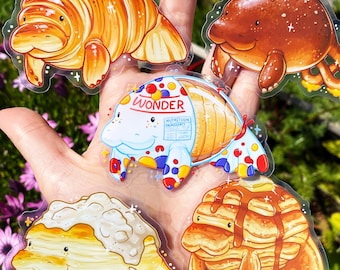 Manatee Stickers Series 10 - Bread Manatee Stickers - Wonder - Croissant - Pretzel - Pancakes - Biscuits and Gravy - Waterproof
