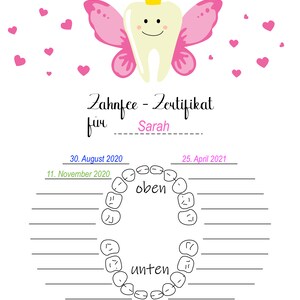 First Lost Tooth Digital Tooth Fairy Certificate Losing First - Etsy Canada