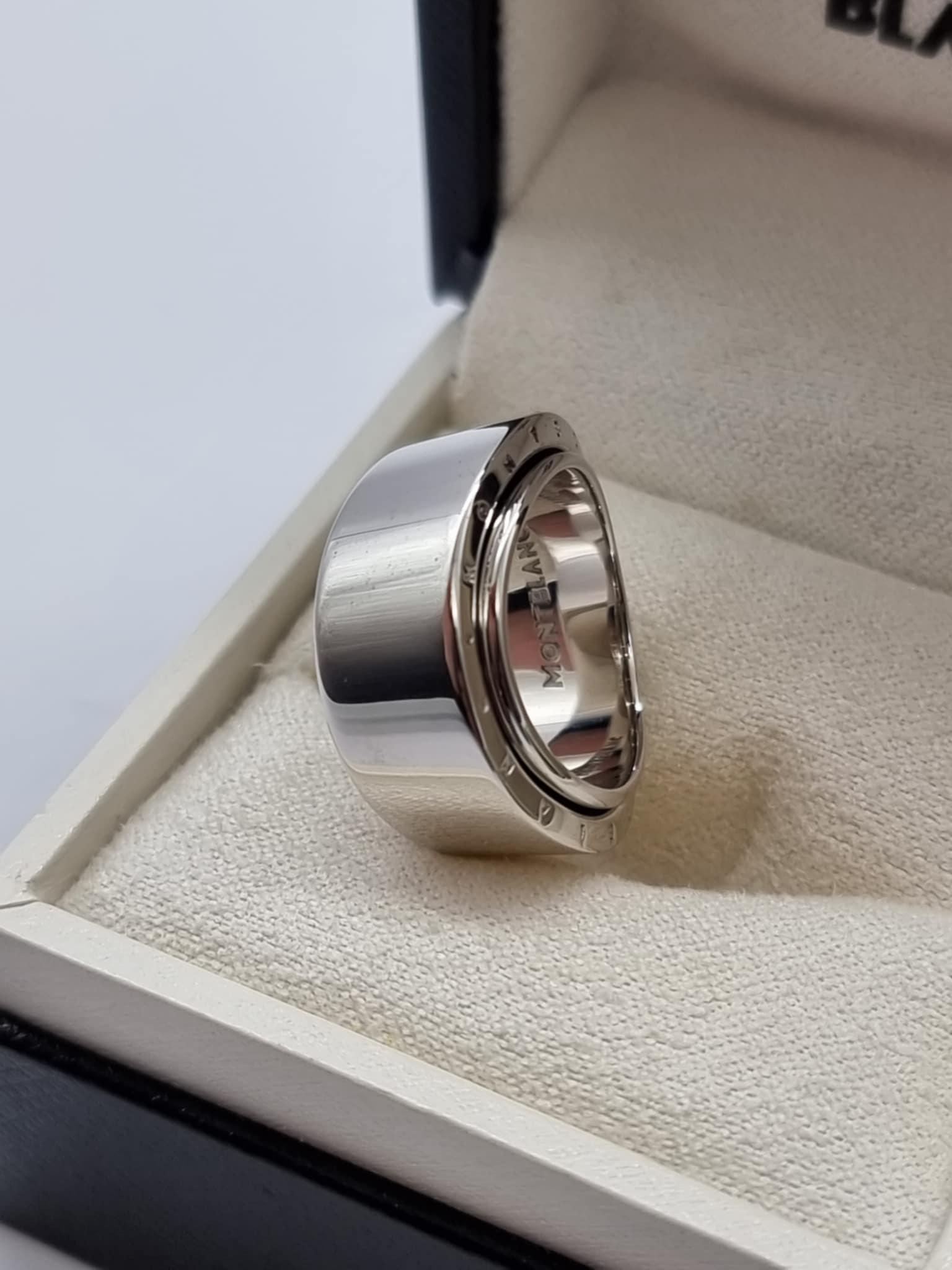 MONTBLANC Profile, LARGE Rotating Ring , 925 Sterling Silver - Etsy