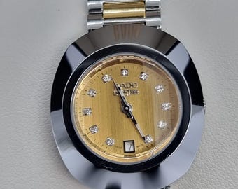 Rado Diastar Two-tone Diamond Dial Gold Plated Stainless  display picture 1