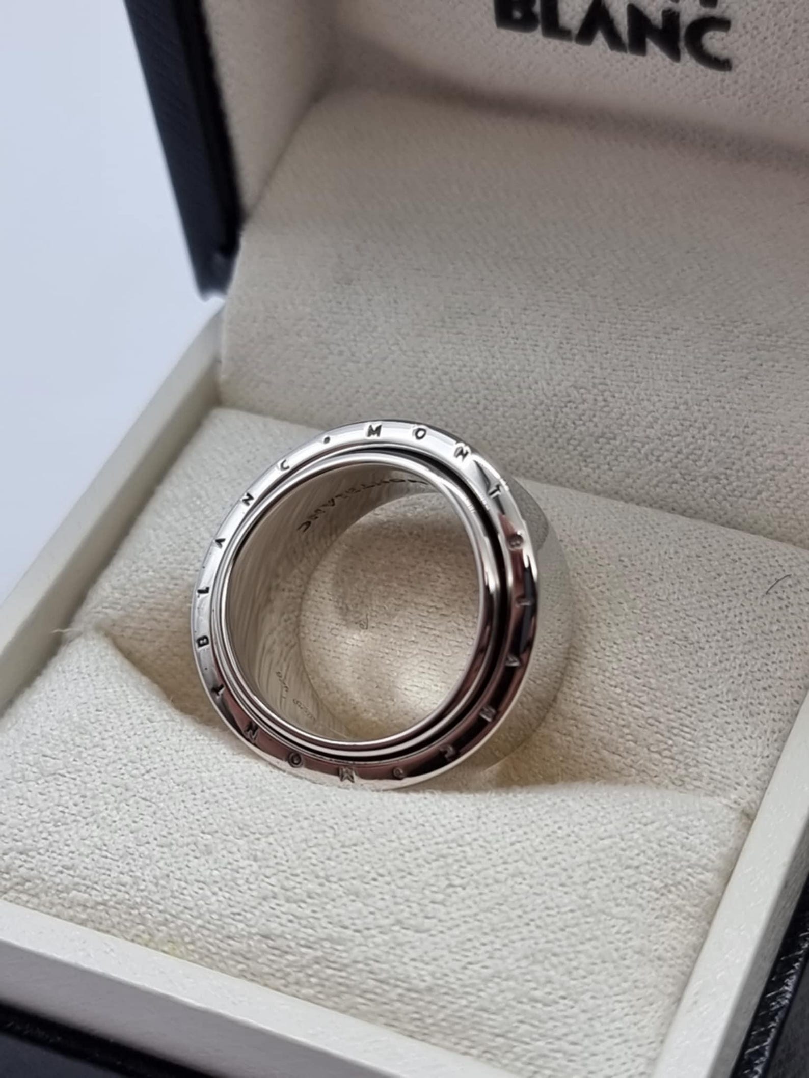 MONTBLANC Profile, LARGE Rotating Ring , 925 Sterling Silver - Etsy