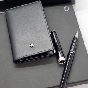Porte-cartes à roulettes noir et noir MONTBLANC SET PIX