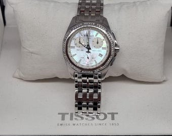 Tissot PRC 100 Diamond Bezel Swiss MOP Dial Vintage Womens Watch Tissot PRC 100 Diamond Bezel Streel MOP Dial Quart Ladies  main image 4