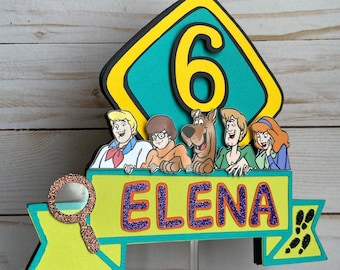 Scooby Doo inspired cake topper - The gang- Custom cake topper- Scooby doo birthday party decor- Scooby doo theme - Cake topper/Centerpiece