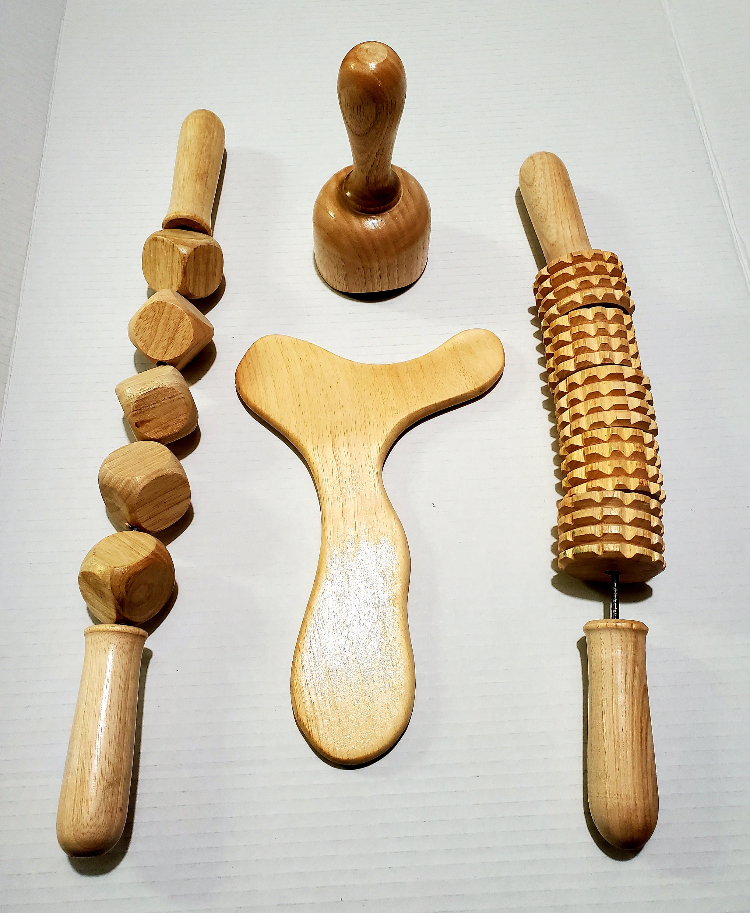 Wooden Massage Kit for Tactile and Proprioceptive Input - 8 pc