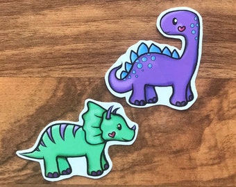 Dinosaur Sticker Pack, Dino Decal, Vinyl Decal for Laptops, Water Bottles, and Student Planners