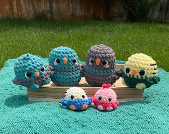 Crochet Bird Plushie, Bird Family Stuffed Animals, Soft toy for Kids