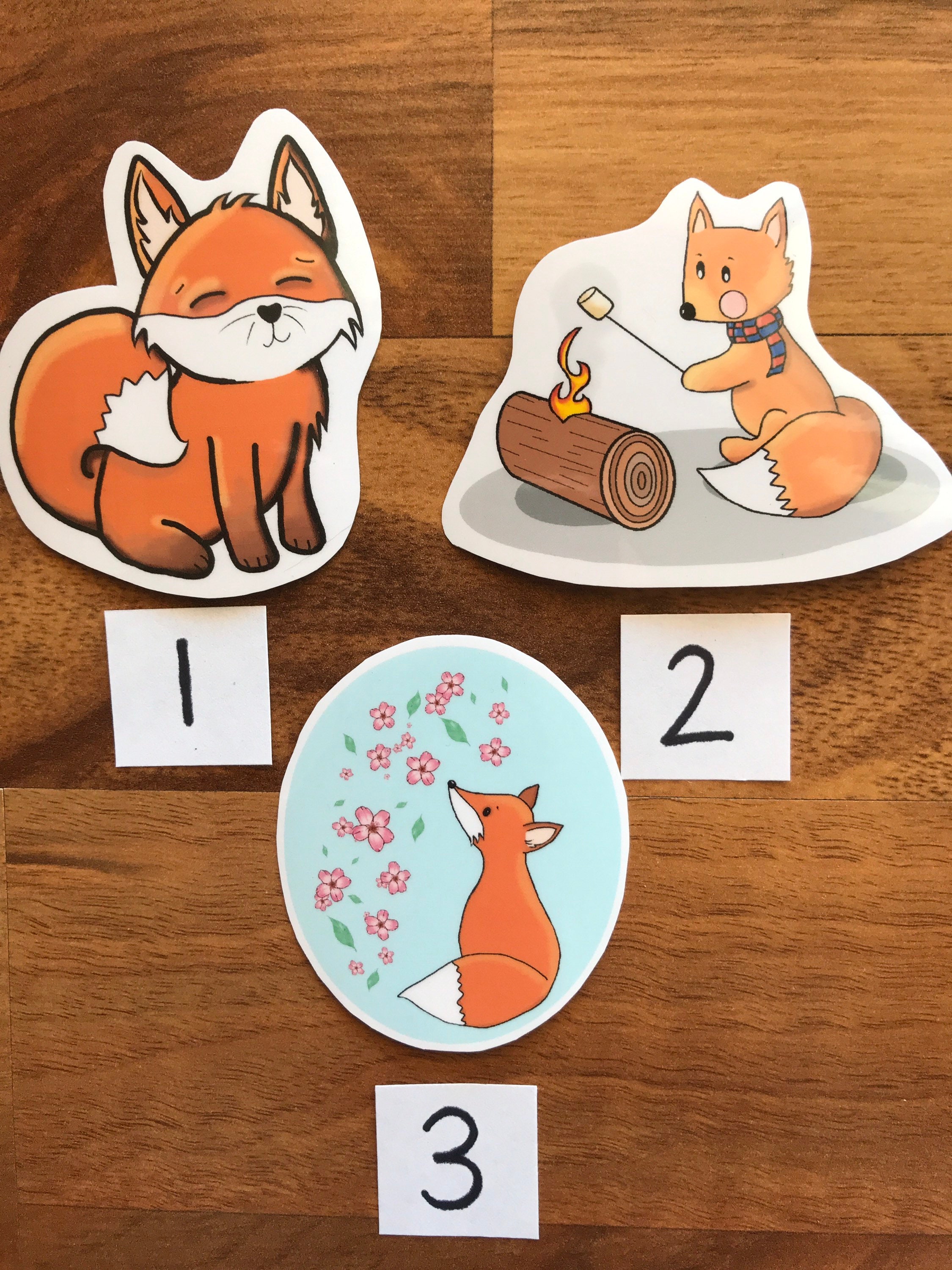 Fox Sticker Pack, Cute Animal Decal, Waterproof Vinyl Decal for Laptops ...