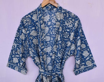 Vestaglia, regalo unico, abito da damigella d'onore, vestaglia kimono, accappatoi da casa, accappatoio da doccia, accappatoio premaman, abbigliamento da spiaggia, camicia da notte Block