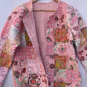 Retro Floral Patterned Quilted Jacket for Women main image 1
