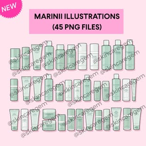 45 MARINII product illustrations  (instant download)