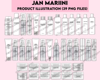 39 JAN MARINII productillustraties (directe download)