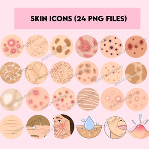 24 SKIN ICONS (instant download)