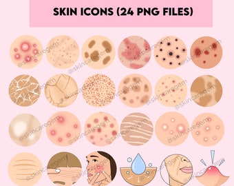 24 SKIN ICONS (instant download)