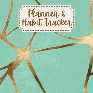 Blue and Gold Daily/Weekly Planner & Habit Tracker