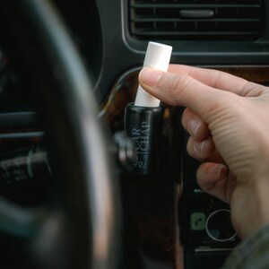 CarChap upright Lip Balm Holder (the Original, PatentPending) Chapstick remains mess free in heat, featured in Car&Driver, FREE US SHIPPING