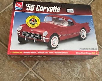 Kit modello Corvette '55 AMT Ertl in scala 1:25, sigillato AD832