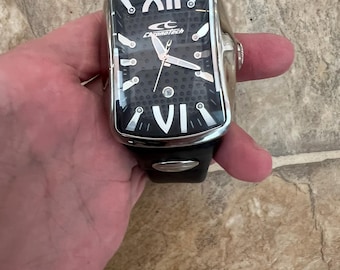 Men's CT.7906M/02 Luminous Black Dial Black Leather Date Watch