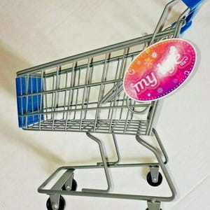 18" Doll Size Rolling Grocery Shopping Cart Walmart "My Life" NEVER USED